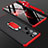 Funda Dura Plastico Rigida Carcasa Mate Frontal y Trasera 360 Grados M01 para Samsung Galaxy S21 Ultra 5G Rojo y Negro