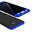 Funda Dura Plastico Rigida Carcasa Mate Frontal y Trasera 360 Grados M01 para Samsung Galaxy S7 Edge G935F Azul y Negro