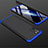 Funda Dura Plastico Rigida Carcasa Mate Frontal y Trasera 360 Grados M01 para Xiaomi Poco M3 Azul y Negro