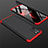Funda Dura Plastico Rigida Carcasa Mate Frontal y Trasera 360 Grados M01 para Xiaomi Poco M3 Rojo y Negro