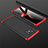 Funda Dura Plastico Rigida Carcasa Mate Frontal y Trasera 360 Grados M01 para Xiaomi Poco X3 NFC Rojo y Negro