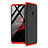 Funda Dura Plastico Rigida Carcasa Mate Frontal y Trasera 360 Grados M01 para Xiaomi Redmi 9 India Rojo y Negro