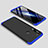 Funda Dura Plastico Rigida Carcasa Mate Frontal y Trasera 360 Grados M01 para Xiaomi Redmi Note 8 (2021) Azul y Negro