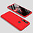 Funda Dura Plastico Rigida Carcasa Mate Frontal y Trasera 360 Grados M01 para Xiaomi Redmi Note 8 (2021) Rojo