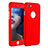 Funda Dura Plastico Rigida Carcasa Mate Frontal y Trasera 360 Grados P01 para Apple iPhone 7 Rojo