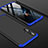 Funda Dura Plastico Rigida Carcasa Mate Frontal y Trasera 360 Grados P01 para Huawei Honor 20 Azul y Negro
