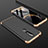 Funda Dura Plastico Rigida Carcasa Mate Frontal y Trasera 360 Grados P01 para Nokia 6.1 Plus Oro y Negro