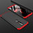 Funda Dura Plastico Rigida Carcasa Mate Frontal y Trasera 360 Grados P01 para Nokia 6.1 Plus Rojo y Negro