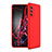 Funda Dura Plastico Rigida Carcasa Mate Frontal y Trasera 360 Grados P01 para Samsung Galaxy A82 5G Rojo