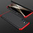 Funda Dura Plastico Rigida Carcasa Mate Frontal y Trasera 360 Grados P01 para Samsung Galaxy M13 4G Rojo y Negro