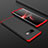 Funda Dura Plastico Rigida Carcasa Mate Frontal y Trasera 360 Grados P01 para Samsung Galaxy S10e Rojo y Negro