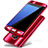 Funda Dura Plastico Rigida Carcasa Mate Frontal y Trasera 360 Grados P01 para Samsung Galaxy S7 Edge G935F Rojo