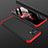 Funda Dura Plastico Rigida Carcasa Mate Frontal y Trasera 360 Grados P01 para Xiaomi Mi 11 5G Rojo y Negro