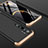 Funda Dura Plastico Rigida Carcasa Mate Frontal y Trasera 360 Grados P01 para Xiaomi Mi Note 10 Oro y Negro