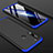 Funda Dura Plastico Rigida Carcasa Mate Frontal y Trasera 360 Grados P01 para Xiaomi Redmi Note 8 Azul y Negro