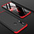 Funda Dura Plastico Rigida Carcasa Mate Frontal y Trasera 360 Grados P01 para Xiaomi Redmi Note 8 Rojo y Negro
