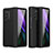 Funda Dura Plastico Rigida Carcasa Mate Frontal y Trasera 360 Grados P03 para Samsung Galaxy Z Fold2 5G Negro