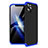 Funda Dura Plastico Rigida Carcasa Mate Frontal y Trasera 360 Grados para Apple iPhone 12 Pro Max Azul y Negro