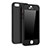 Funda Dura Plastico Rigida Carcasa Mate Frontal y Trasera 360 Grados para Apple iPhone 5S Negro