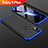 Funda Dura Plastico Rigida Carcasa Mate Frontal y Trasera 360 Grados para Huawei Enjoy 9 Plus Azul y Negro