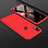 Funda Dura Plastico Rigida Carcasa Mate Frontal y Trasera 360 Grados para Huawei Enjoy 9 Plus Rojo