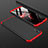 Funda Dura Plastico Rigida Carcasa Mate Frontal y Trasera 360 Grados para Huawei Honor 8A Rojo y Negro