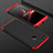 Funda Dura Plastico Rigida Carcasa Mate Frontal y Trasera 360 Grados para Huawei Honor 9 Lite Rojo y Negro