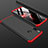 Funda Dura Plastico Rigida Carcasa Mate Frontal y Trasera 360 Grados para Huawei P30 Lite Rojo y Negro