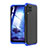 Funda Dura Plastico Rigida Carcasa Mate Frontal y Trasera 360 Grados para Huawei P40 Lite Azul y Negro