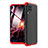 Funda Dura Plastico Rigida Carcasa Mate Frontal y Trasera 360 Grados para Huawei P40 Lite Rojo y Negro