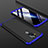 Funda Dura Plastico Rigida Carcasa Mate Frontal y Trasera 360 Grados para Nokia 7.1 Plus Azul y Negro