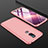 Funda Dura Plastico Rigida Carcasa Mate Frontal y Trasera 360 Grados para Nokia 7.1 Plus Oro Rosa