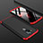 Funda Dura Plastico Rigida Carcasa Mate Frontal y Trasera 360 Grados para Nokia 7.1 Plus Rojo y Negro