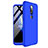 Funda Dura Plastico Rigida Carcasa Mate Frontal y Trasera 360 Grados para Nokia X6 Azul