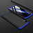 Funda Dura Plastico Rigida Carcasa Mate Frontal y Trasera 360 Grados para Samsung Galaxy A10 Azul y Negro