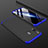 Funda Dura Plastico Rigida Carcasa Mate Frontal y Trasera 360 Grados para Samsung Galaxy A30 Azul y Negro