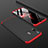 Funda Dura Plastico Rigida Carcasa Mate Frontal y Trasera 360 Grados para Samsung Galaxy A30 Rojo y Negro