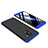 Funda Dura Plastico Rigida Carcasa Mate Frontal y Trasera 360 Grados para Samsung Galaxy A6 Plus Azul y Negro