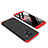 Funda Dura Plastico Rigida Carcasa Mate Frontal y Trasera 360 Grados para Samsung Galaxy A6 Plus Rojo y Negro
