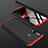 Funda Dura Plastico Rigida Carcasa Mate Frontal y Trasera 360 Grados para Samsung Galaxy A60 Rojo y Negro