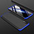Funda Dura Plastico Rigida Carcasa Mate Frontal y Trasera 360 Grados para Samsung Galaxy A70 Azul y Negro