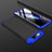 Funda Dura Plastico Rigida Carcasa Mate Frontal y Trasera 360 Grados para Samsung Galaxy A80 Azul y Negro