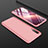 Funda Dura Plastico Rigida Carcasa Mate Frontal y Trasera 360 Grados para Samsung Galaxy A90 5G Oro Rosa