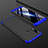 Funda Dura Plastico Rigida Carcasa Mate Frontal y Trasera 360 Grados para Samsung Galaxy A9s Azul y Negro