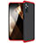 Funda Dura Plastico Rigida Carcasa Mate Frontal y Trasera 360 Grados para Samsung Galaxy M52 5G Rojo y Negro