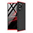 Funda Dura Plastico Rigida Carcasa Mate Frontal y Trasera 360 Grados para Samsung Galaxy Note 20 Ultra 5G Rojo y Negro