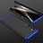 Funda Dura Plastico Rigida Carcasa Mate Frontal y Trasera 360 Grados para Samsung Galaxy Quantum2 5G Azul y Negro