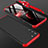 Funda Dura Plastico Rigida Carcasa Mate Frontal y Trasera 360 Grados para Samsung Galaxy S22 5G Rojo y Negro