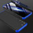 Funda Dura Plastico Rigida Carcasa Mate Frontal y Trasera 360 Grados para Samsung Galaxy S22 Plus 5G Azul y Negro