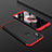 Funda Dura Plastico Rigida Carcasa Mate Frontal y Trasera 360 Grados para Xiaomi Mi 6X Rojo y Negro